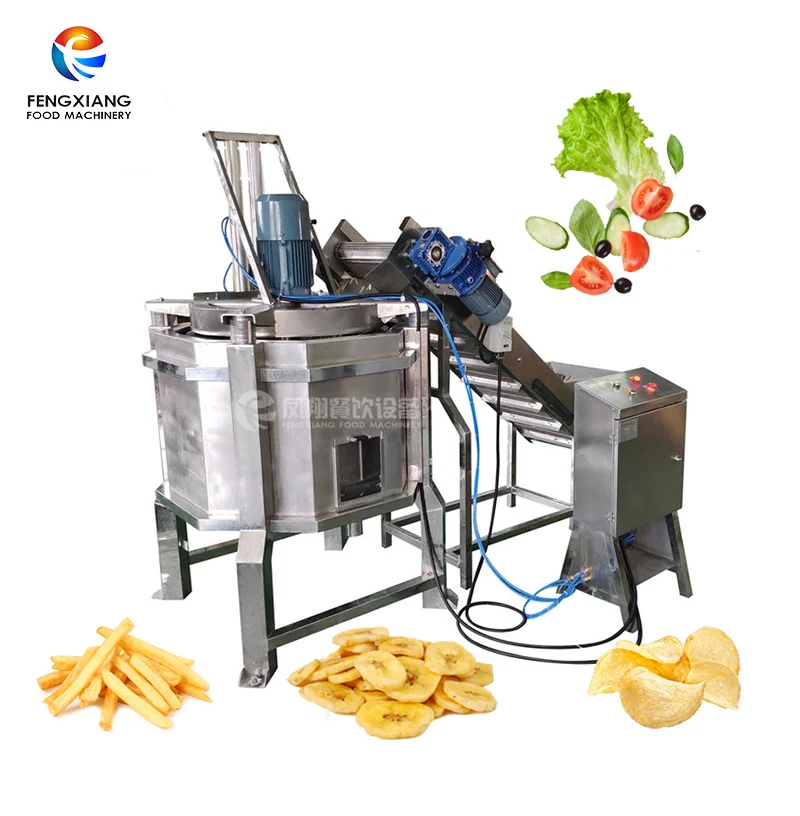 Automatic Continuous Vegetable Drying Machine Fruit Salad Dewater Machine Centrifugal Dryer