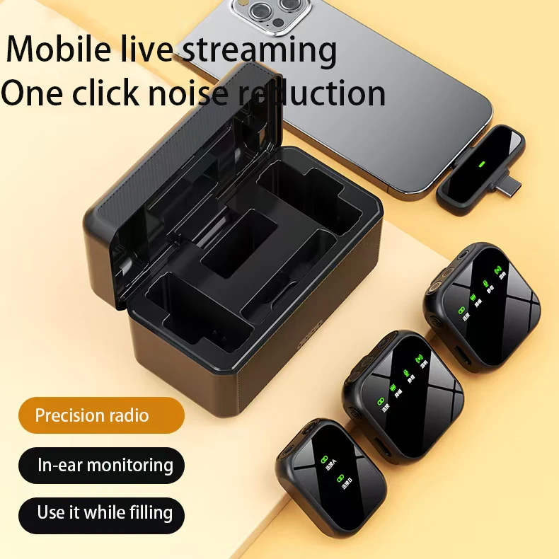 Беспроводной микрофон k50 Lavalier Профессиональный портативный беспроводной lavalier Plug Play Mic для музыкального производства телефона