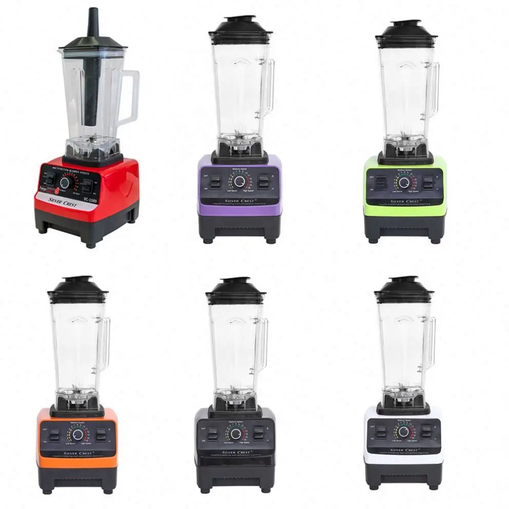 Silver Crest Blender 4500W  2L Large Capacity Commercial With Mixer Grinder Heavy Duty Machine Portable Ice Smoothie Blenders