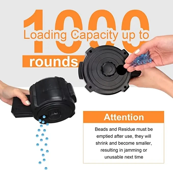 M416 Gell Ball Blaster Splat Gun Automatic Splatter Ball Gun with 10,000 Water Beads Age 14+