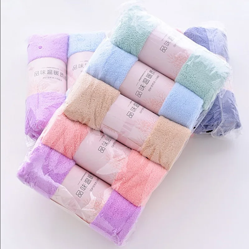 Hot selling Adult coral fleece thickened bath towel microfiber absorbent quick-drying bath towel