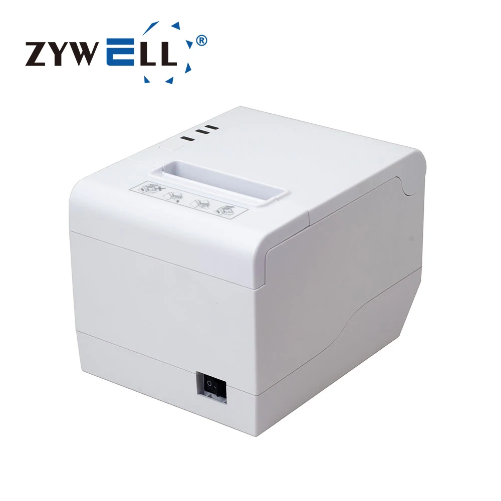 ZYWELL 80mm bluetooth receipt printer for square wholesale built-in adapter thermal ticket printer