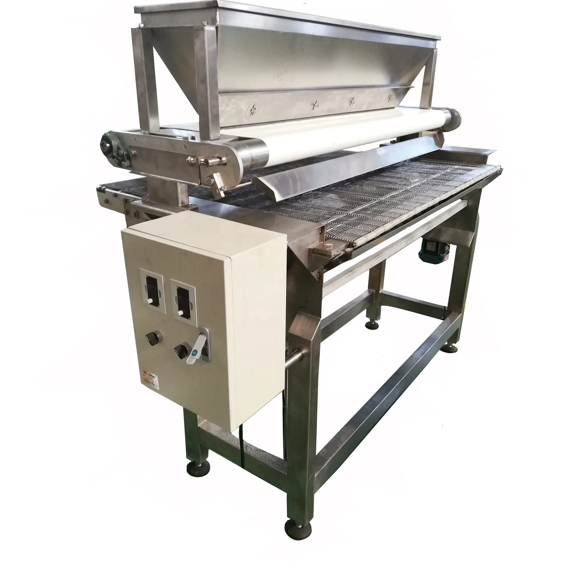 900mm nuts spread machine/sprinkler machine chocolate making machine