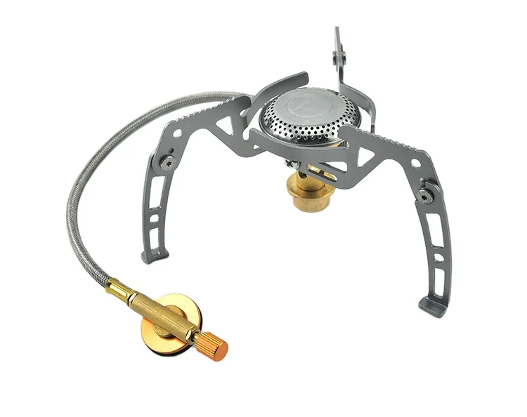 Outdoor Camping Barbecue Portable Folding Mini Card Stove Wind Proof Lotus Stove Burner