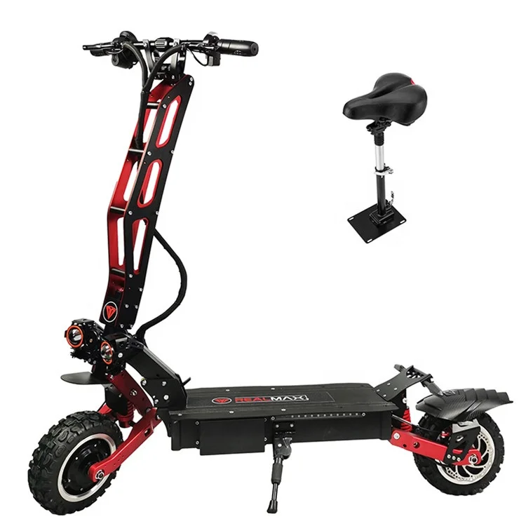 
REALMAX Ce Certificated Foldable 11Inch 60v 72v 8000w Fat Wheels Electric Scooter with seat 