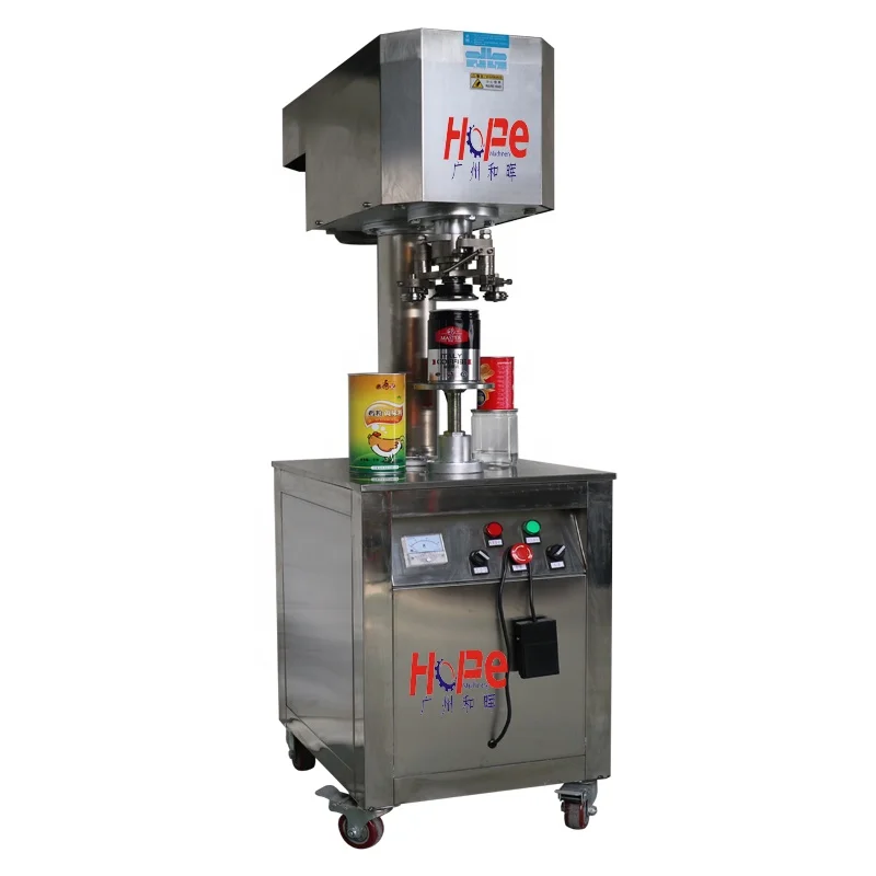 New Product Manual Vacuum Can Bottle Cover Sealer Seamer Food Metal Cap Canning Sealing Machine