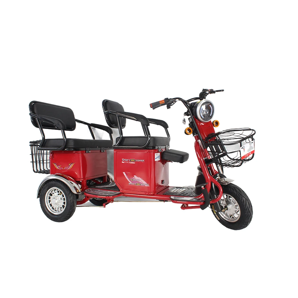 Electric Tricycle Passenger Double Usage For Passengers Or Electric Cargo Electrical Bike For Elder People