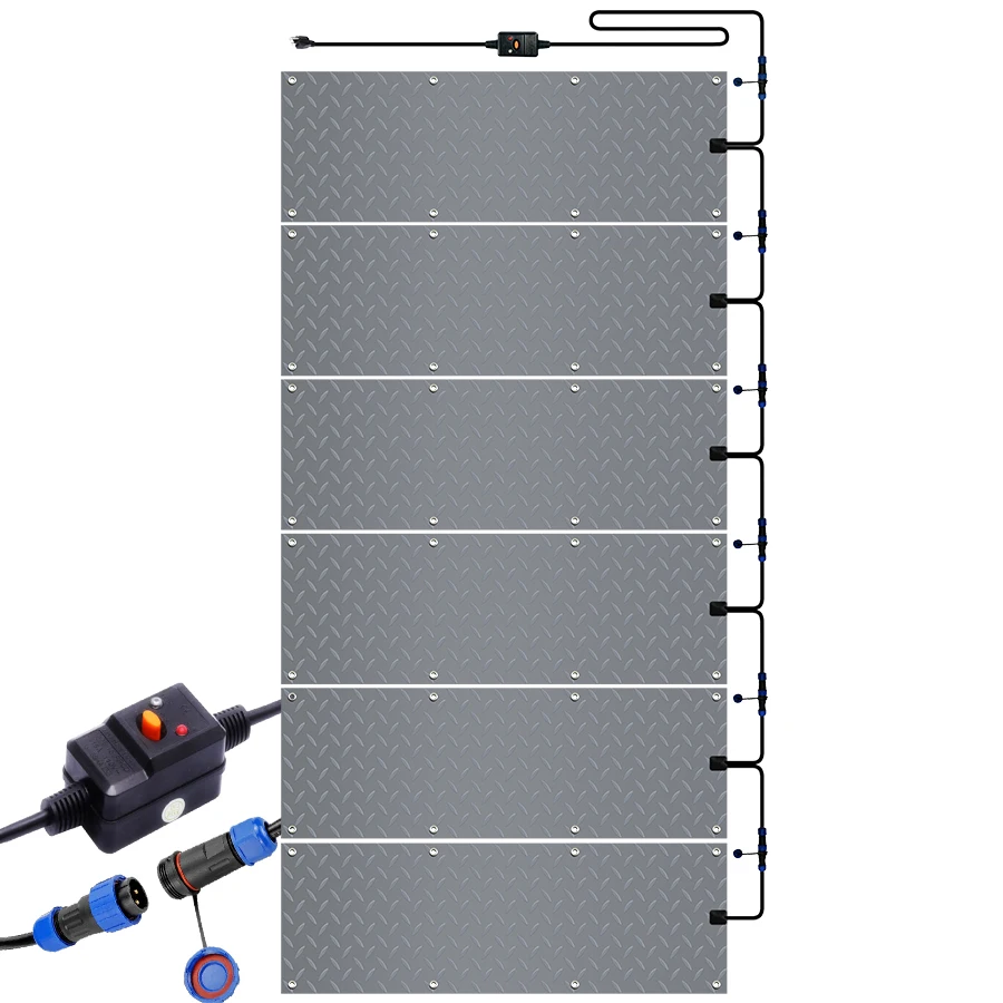 Amazon Best Selling Manufacturer  Outdoor Rubber Snow Melting mat Electric Heating Mats Cable Systems Snow Melting heating Mats