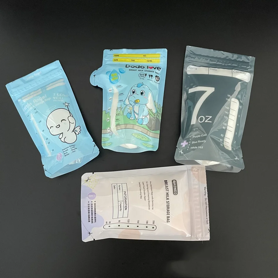 Customized LOGO 250ML Milk Storage Bag Universal Breast Milk Bag In Spot ! Breast Milk Preservation Bag
