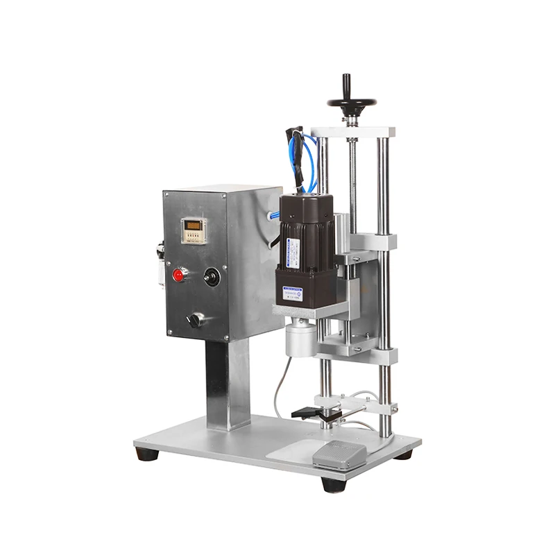 Semi Automatic Glass Jar Capping Machine Pneumatic Capping Machine Glass Bottle Vacuum Screw Capping Machine