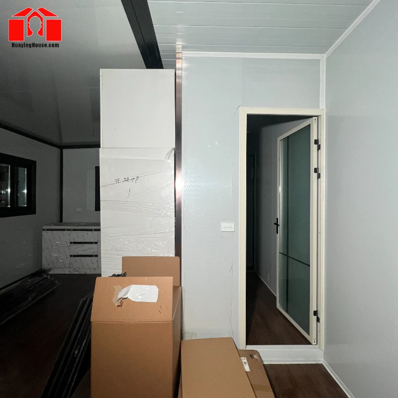20ft/40ft flat roof prefab foldable container expandable house tiny home inside height 2.4m-KT