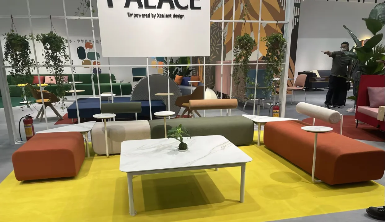 Wholesale price modern sofa set luxurious designer couches fabric colorful sectional sofas for public area furniture