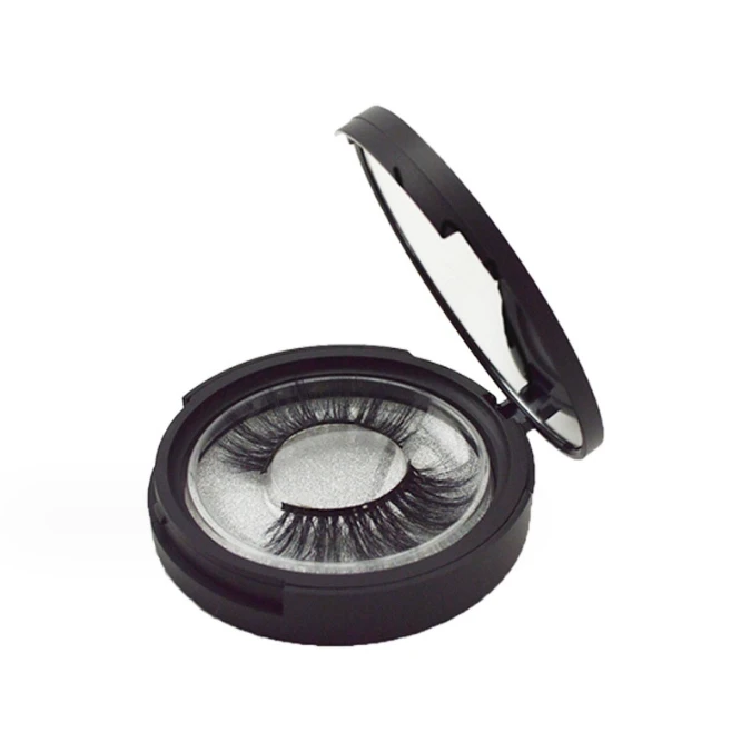 2 Layer Compact Powder Case Pink Empty False Eyelash Case 3 Layer Cosmetic Pink Plastic Empty Compact Powder Case