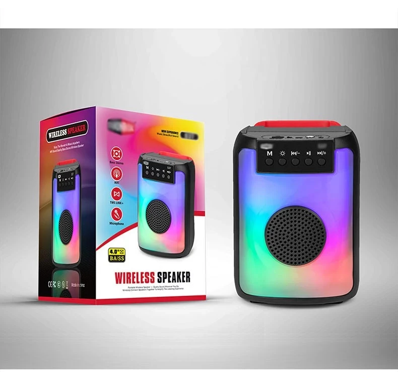 Kozh Original Factory Party Speaker Portable Speaker Fm Radio Mp3 Player Flame Rgb Lighting Bluetooth Speakers