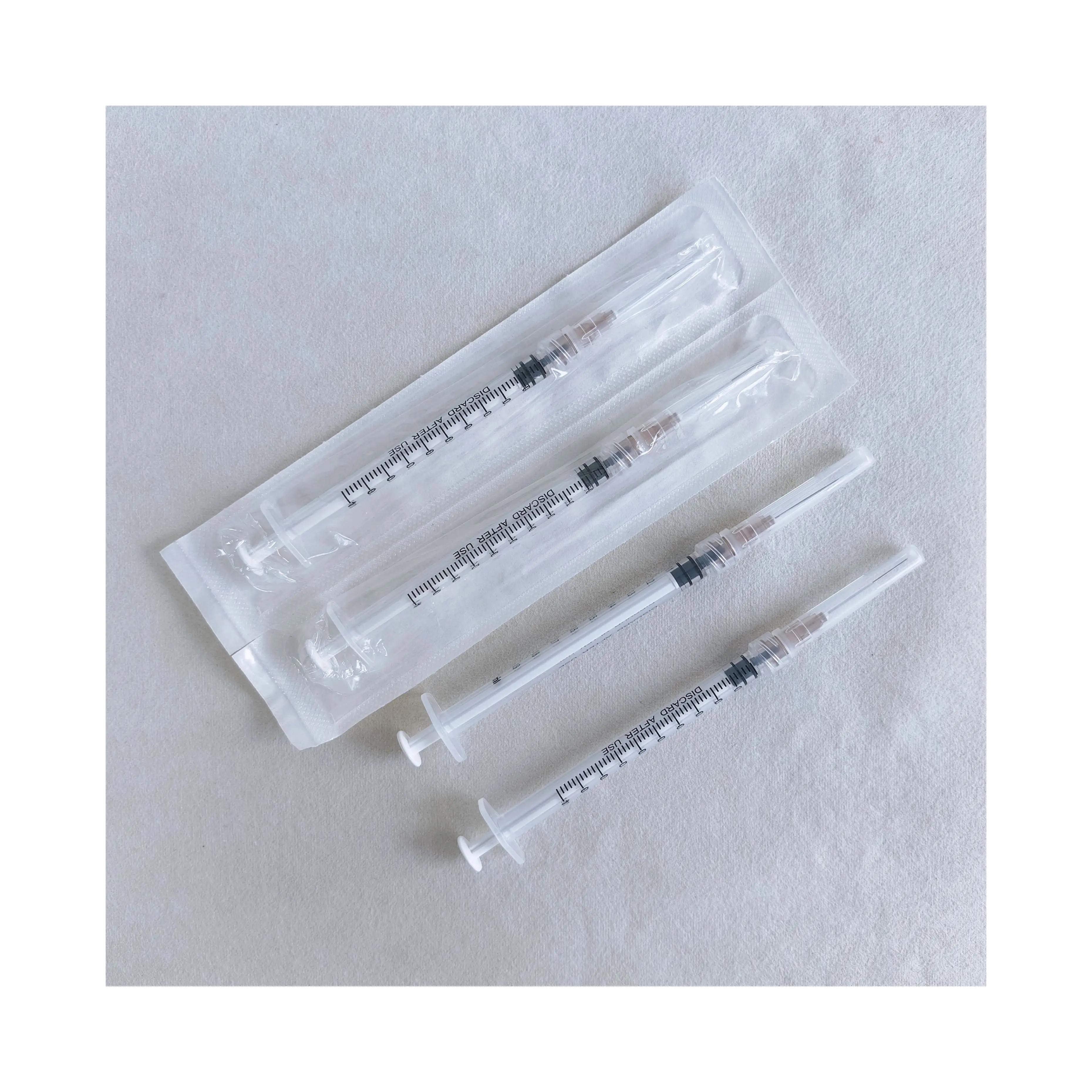 CE ISO Approved Sterile Luer Lock 60ml 50ml 20ml 10ml 5ml 3ml 1ml Medical Disposable Syringe With Needle
