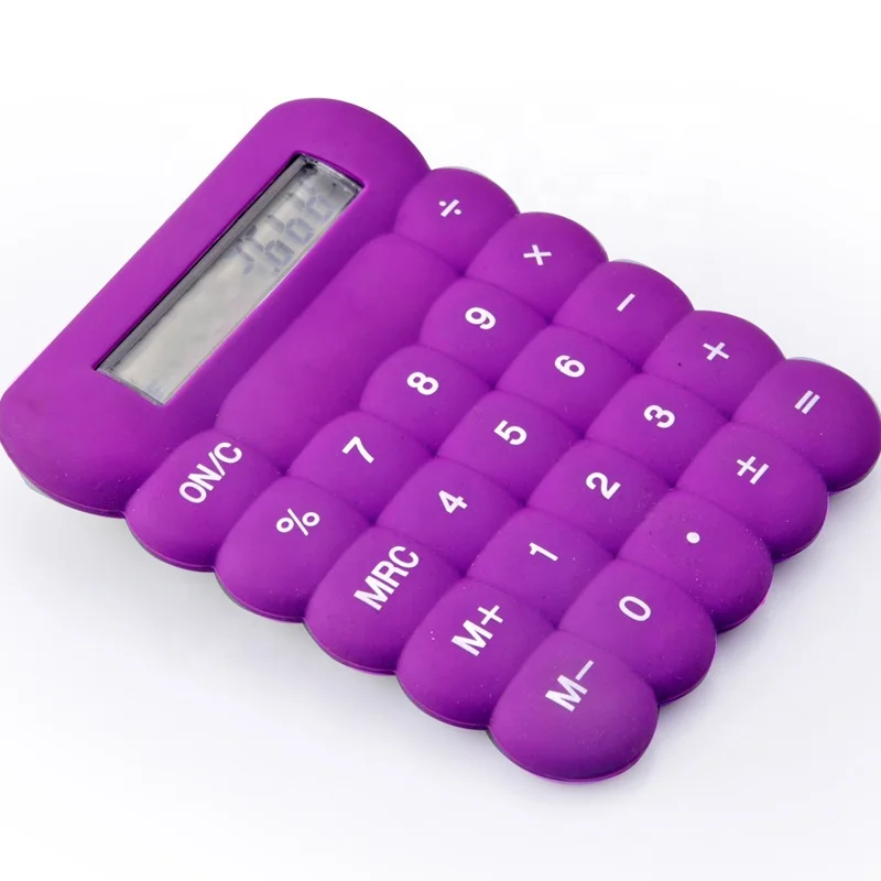 8-digit Rubber calculator wholesale desktop silicone promotion gift calculator student kids office