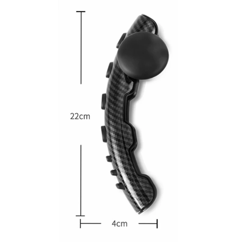 Car Auxiliary Ball Handle Knob Safe Truck Anti Slip Booster Protective With Spinner Steering Wheel Cover Universal Carbon Fiber