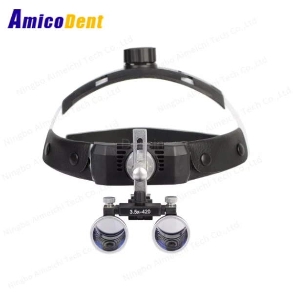EASY TO WEAR 2.5X 3.5X Binocular Variable Focus Dental Loupes Head Wear Magnifier LED Medical Surgical Glass with Light