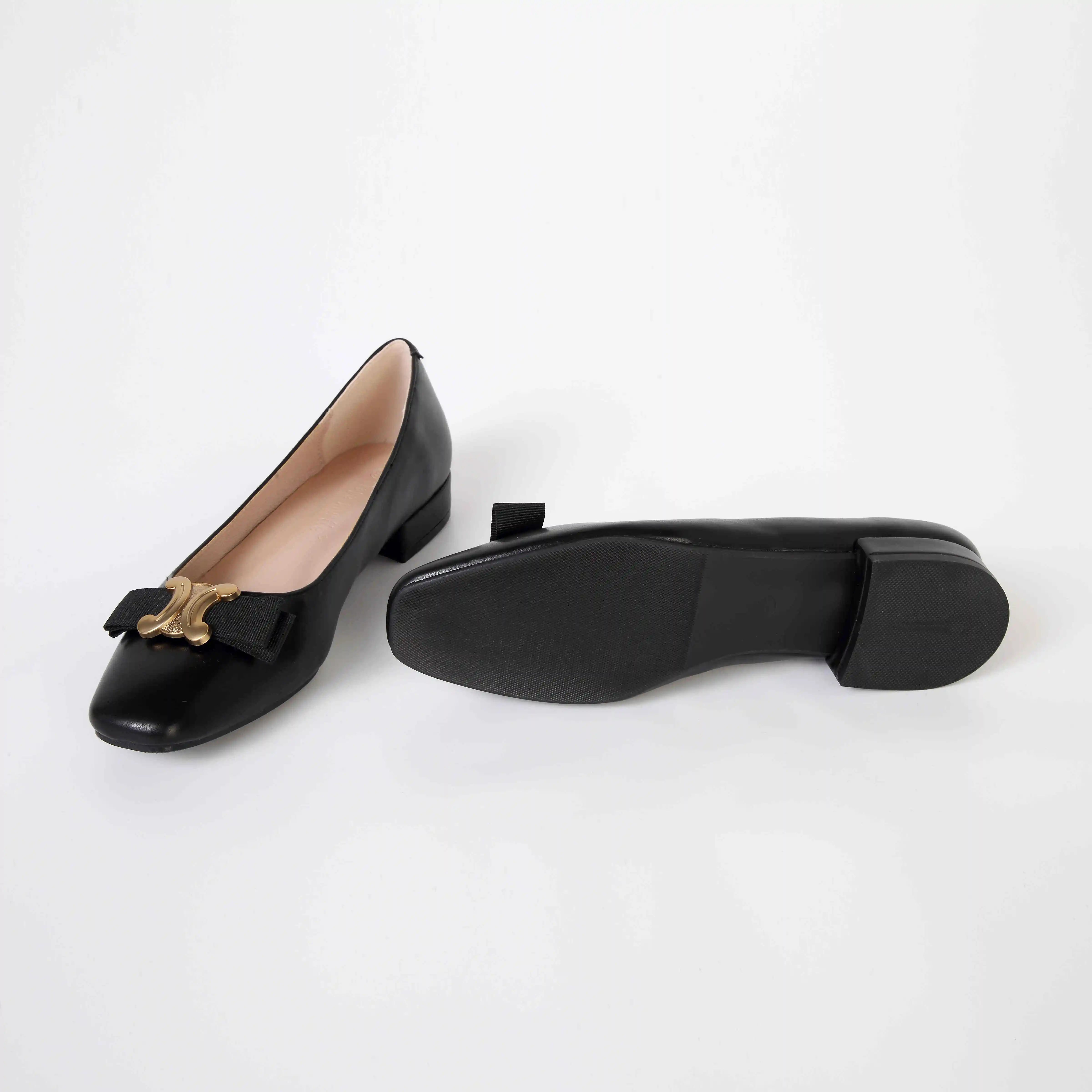 Customized New Arrival Fashion Ladies Flat Shoes Comfortable Soft Insole Female Low Heel Pumps Slip-On Ballerina Shoes For Women