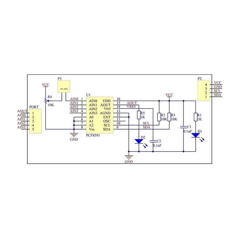 AD/DA Converter PCF8591 Sensor Module for Raspberry Pi Conversion module