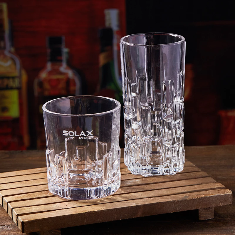 High Quality  custom logo  Classic Modern Design Square Amber Shot Glass Aesthetic Party Wine Glass Cup for Home Bar