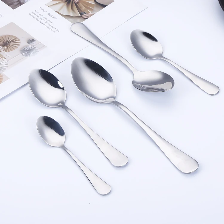 Stainless steel food grade Table spoon dessert coffee salad spoon steak knife dinner fork tea spoon wholesale