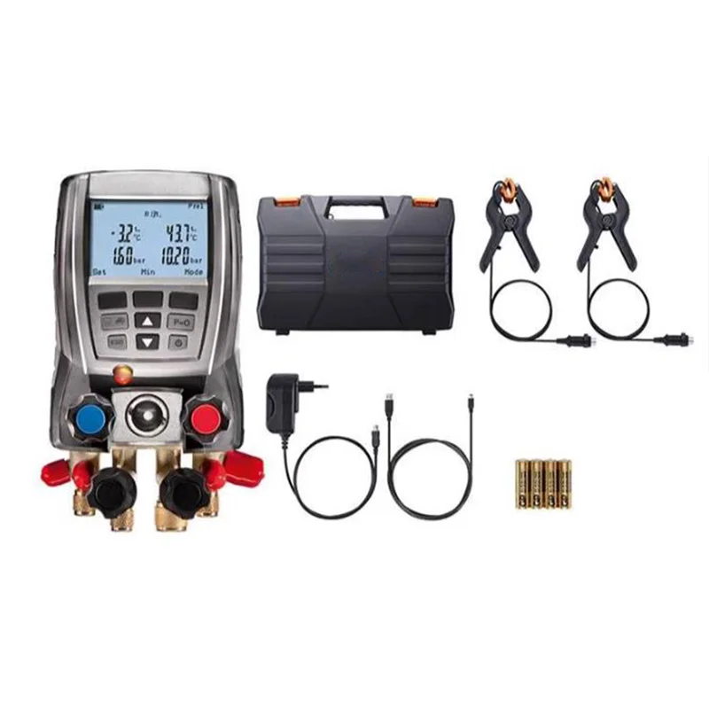 Wholesale Refrigeration Ac Digital Manifold Gauges Set With Release Valve Electronic Refrigerant Meter Temperature