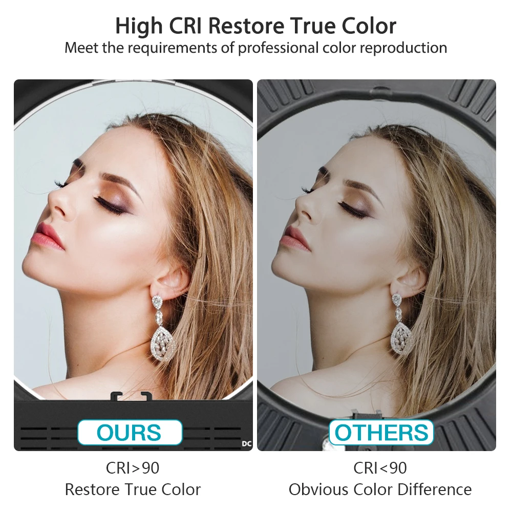 Travor RL-18A Rohs Certification Fill Lamp 18 Inch Led Selfie Ring Light Kit with Tripod Stand and Phone Holder for Video