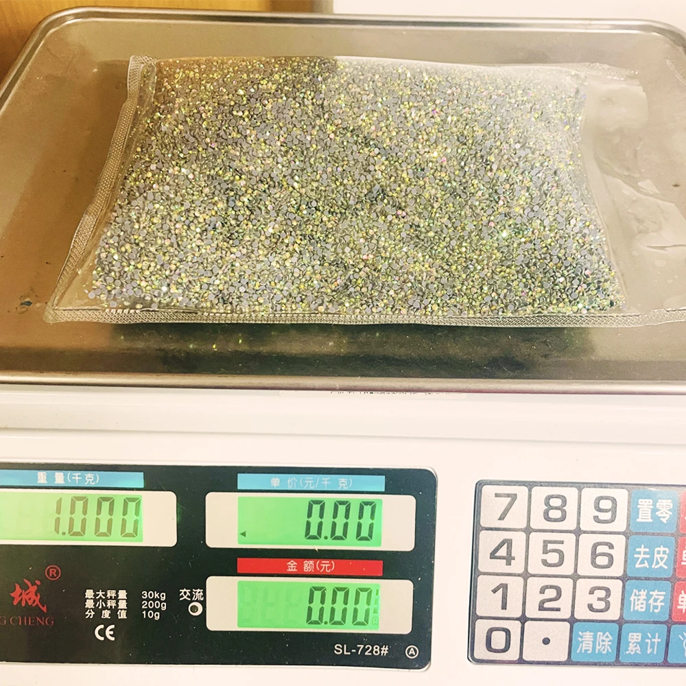 For Garment Decoration Hot Fix Round Epoxy Iron on Strass Rhinestone Hot Sale Factory Supply Bulk SS6 1KG Crystal B30 Shoes