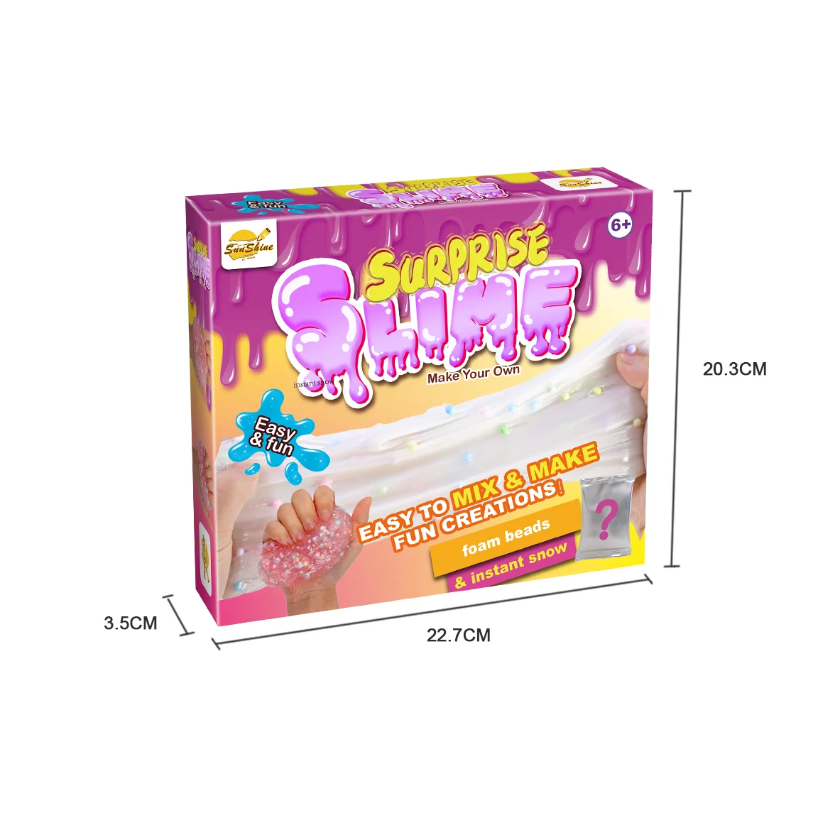 2024 Accept Custom Educational  Toy Glitter Glue Diy Slime Kit Putty Toy  For Kids With Plastic Fly Accessories