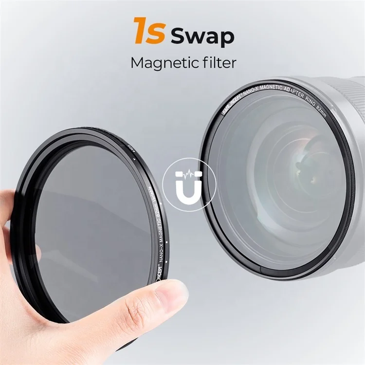 K&F Concept 49mm Magnetic Variable ND8-ND128(3-7 Stop) No X Cross Lens Filters