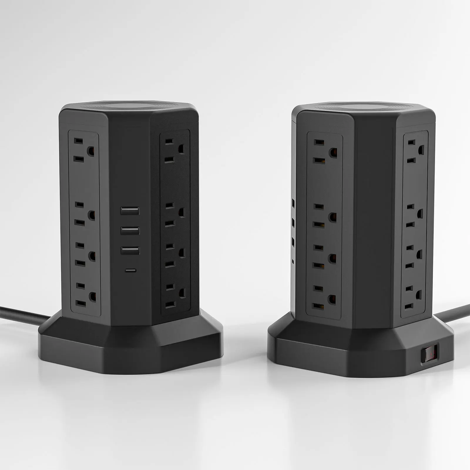 ETL approve vertical Surge Protector Electric power 16 Outlets 4 USB Ports multi Socket Outlet power strip with 1.8m cable