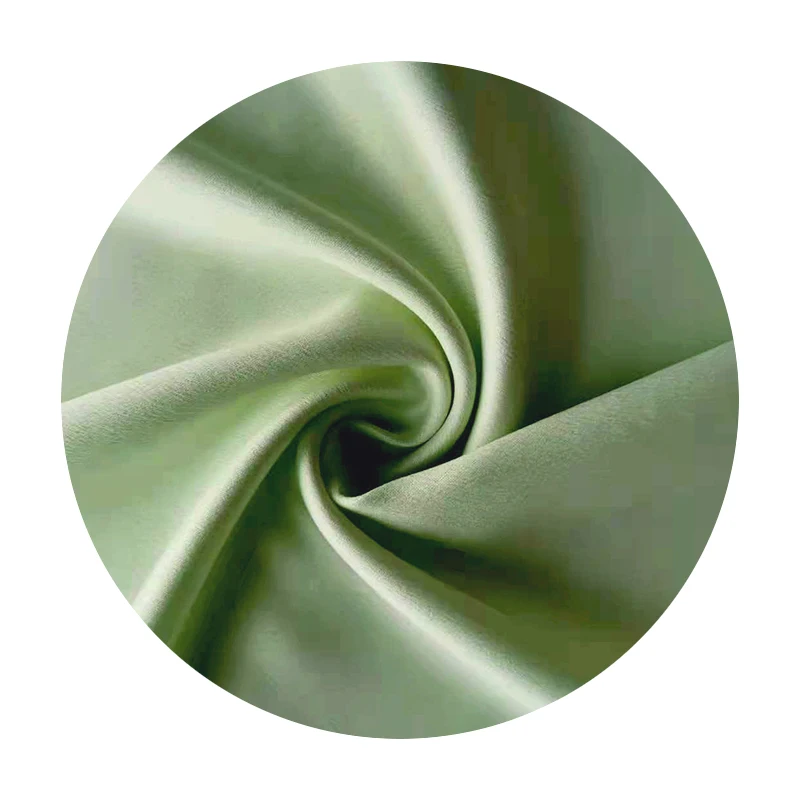 High Quality Elastic Poly Satin Material Fabric Bulk Plain Dyed Soft Bright Matte Satin Fabric For Dress