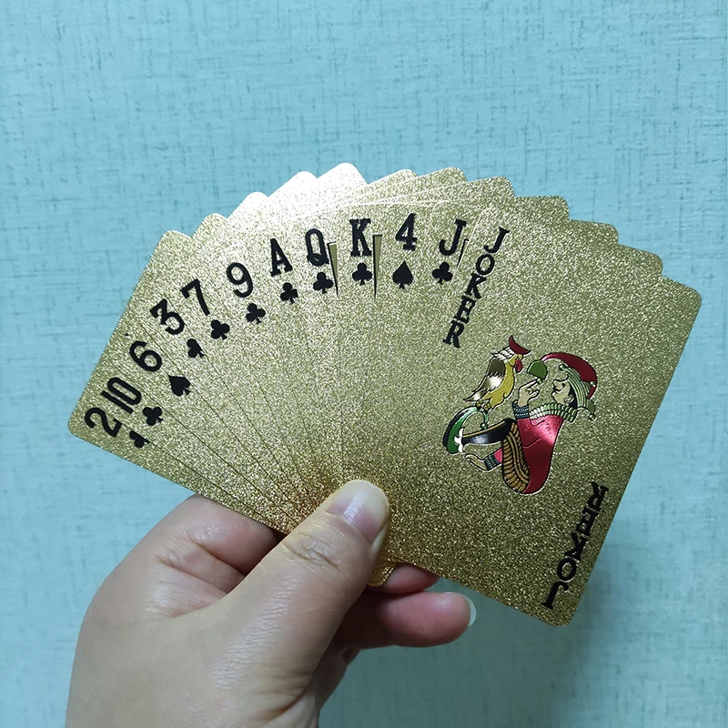 Waterproof Plastic PVC Playing Cards Custom Poker Card 63*88 Mm Playing Card Gold Black White Silver Pokerkarte Cartes jouer red