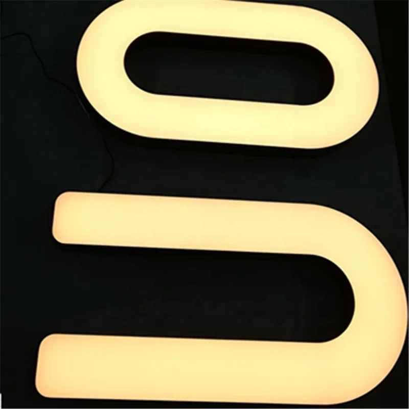 
3D Clear led Acrylic Luminous Letter Face Lit sign for advertising 
