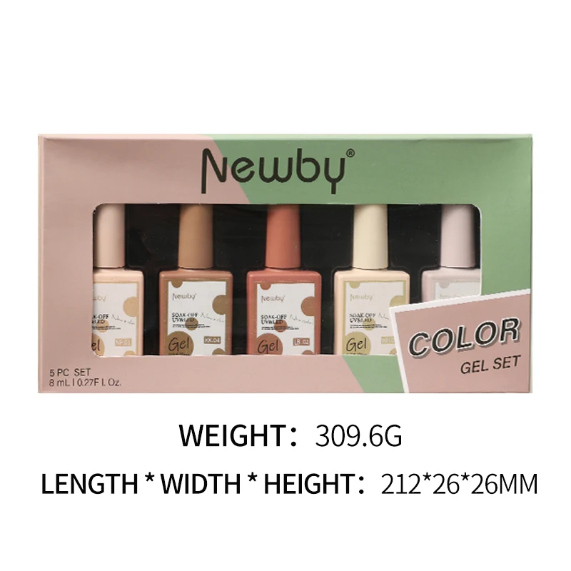 Nail Art Color Gel Newby 50 Colors Soak Off UV LED Gel Nail Art DIY Polish Gel