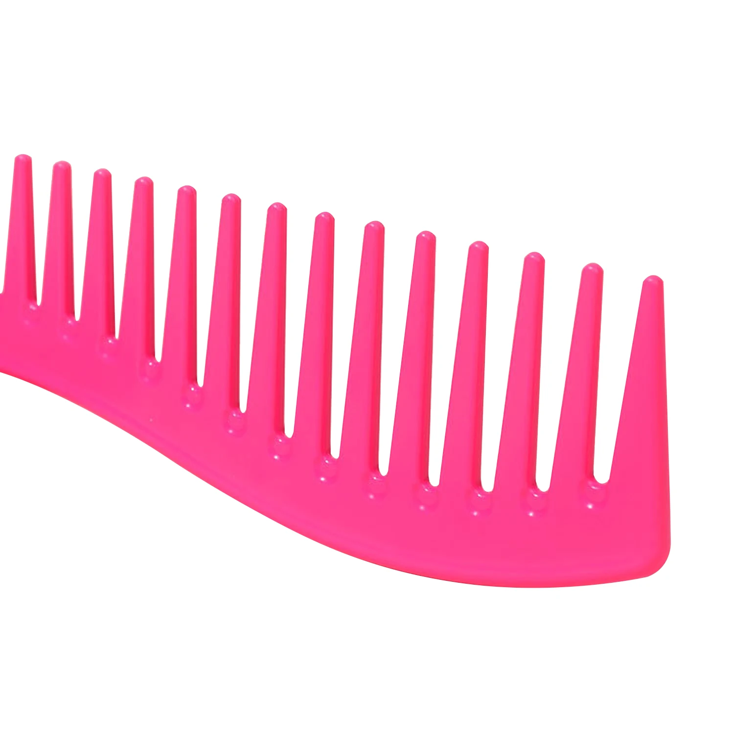 Custom Logo Hair Dressing Tool Matte Finish Comb Plastic Wide Teeth Comb