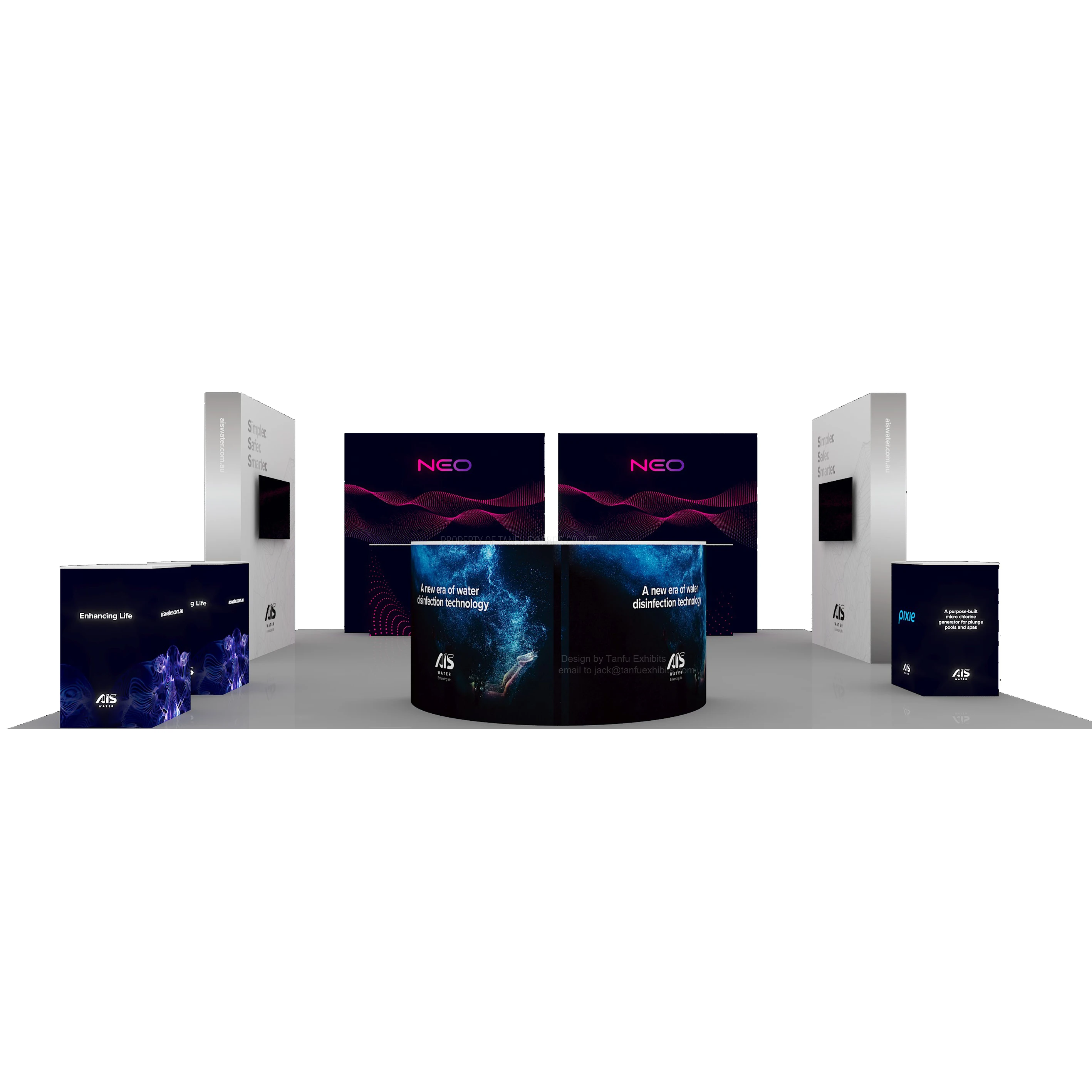 Advertising Lighting Box Trade Exhibition Booth with Counter Portable Led backlit Pop up Backdrop Stand for Trade Show