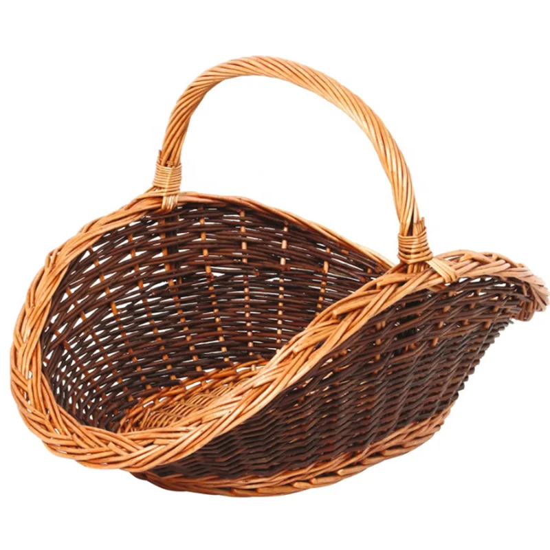 Hand weave willow Egg Gathering Basket wicker chicken egg basket packing basket