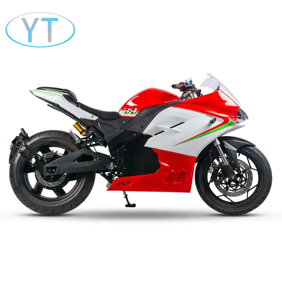 72V Lithium Battery Electric Racing Motorcycle with Speedometer Display Colours Packed with Steel Frame