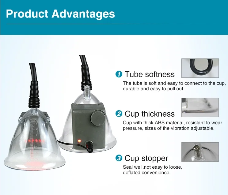 Women Beauty Vacuum Machine Body Cupping Breast Enlarged Butt Lift Machine Vacuum Therapy