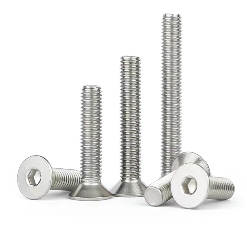 M3*8 Din 7991 Stainless Steel Tornillos M8 Rosca Corrida Cabeza Hexagonal Machine Allen Screws