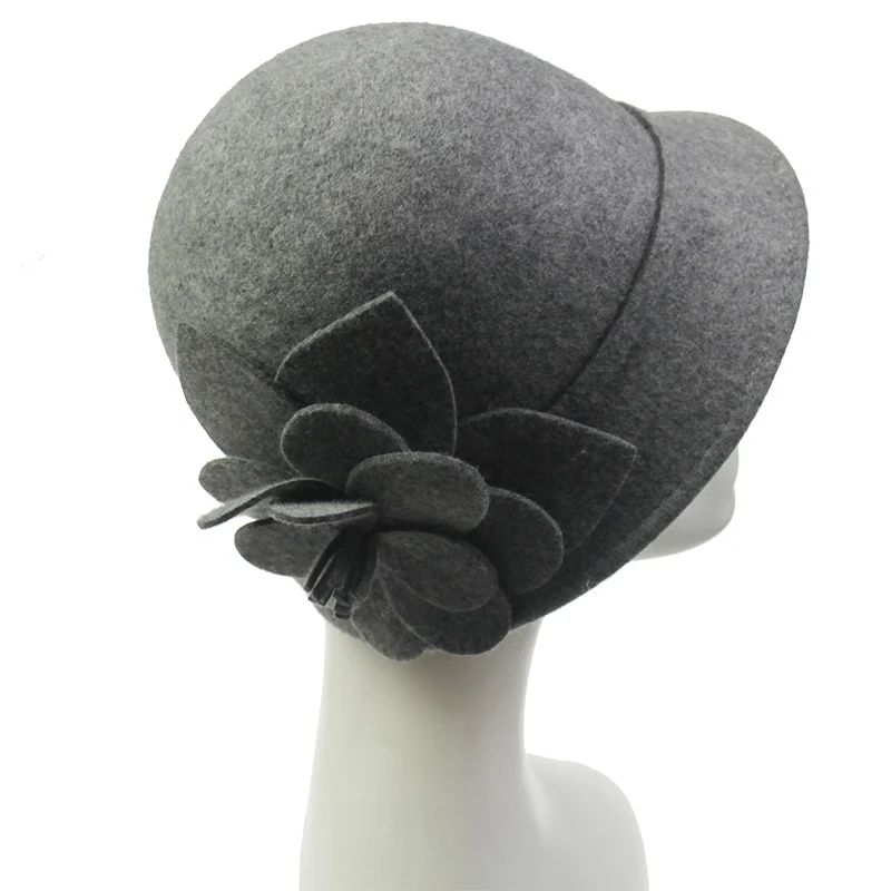 Женская шерстяная фетровая сумка-мешок Кентукки Дерби шляпы-колокол в форме шляпы из сатина с украшениями в виде цветов и с галстуком-бабочкой, праздничное платье из органзы, свадебное платье шляпа Свадебные флоппи шляп