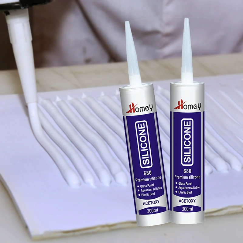 Homey fast cure acetic glass silicone sealant adhesive glue manufacturer with good quality
