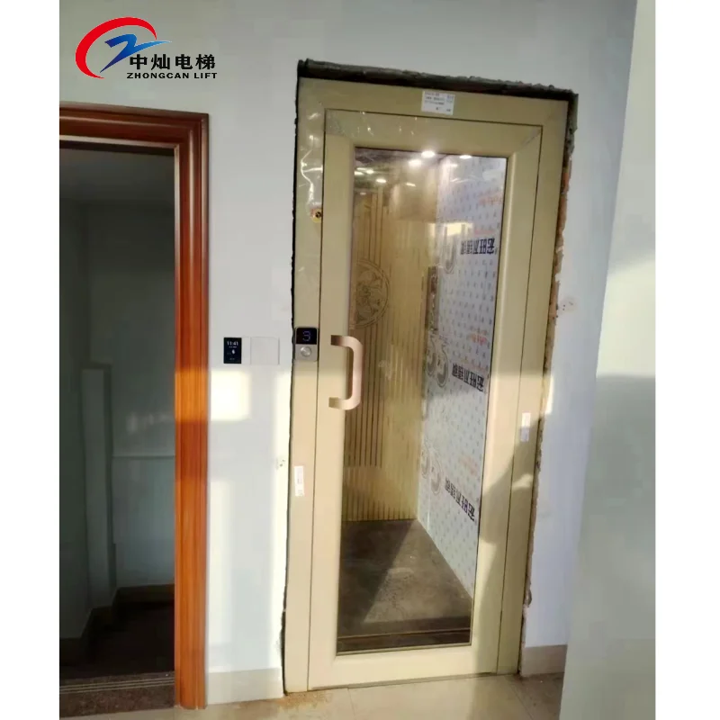 CE high quality panoramic glass 2 person elevator/two side opening elevator/500kg elevator