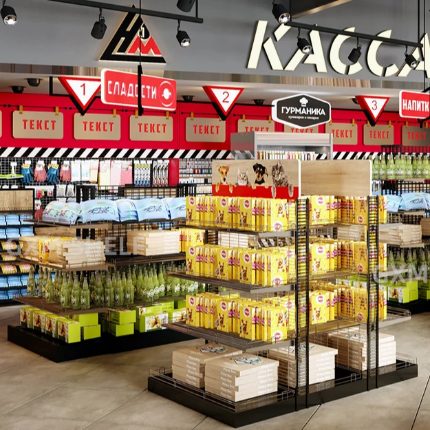 Retail store supplies supermarket rack shelves retail display stand customized shop racking display items for convenience stores