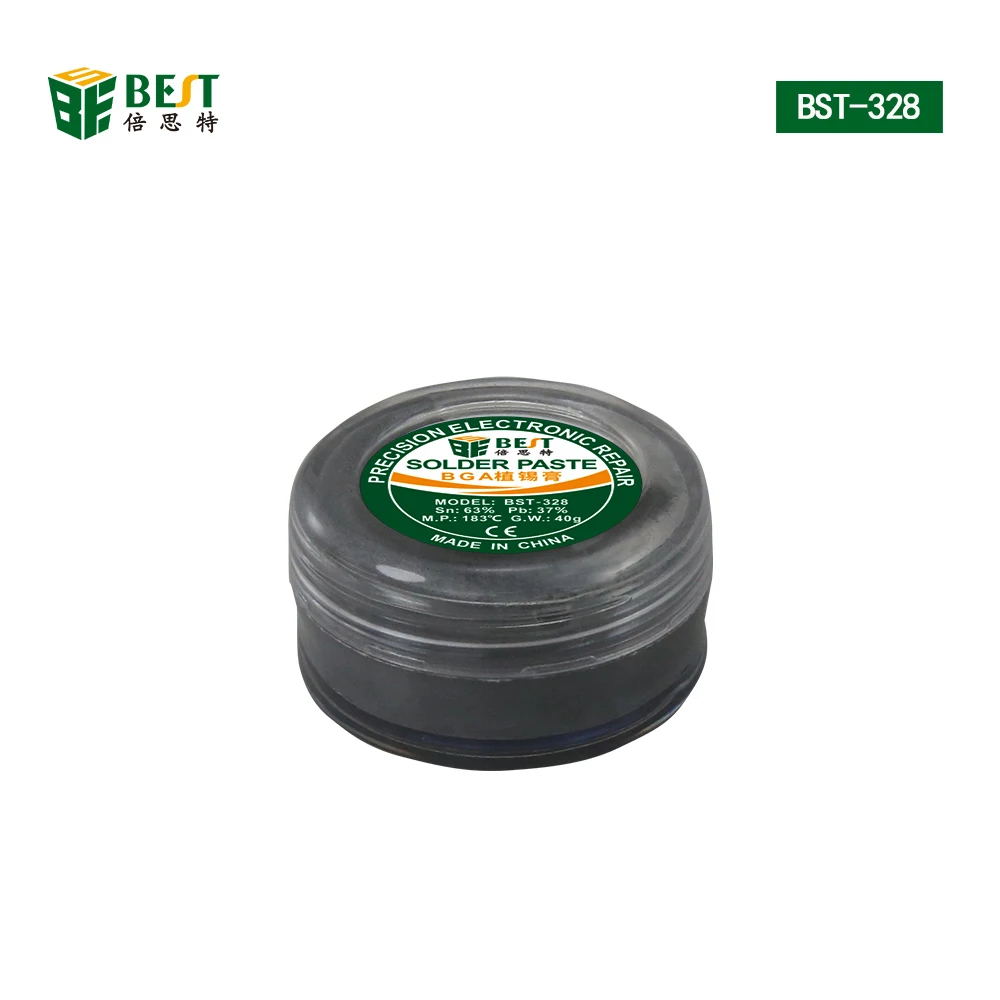 BST-328 Factory High Quality 40g Soldering Paste Welding Flux Tin Solder Paste Sn63/Pb37  for BGA soldering paste solder SMT