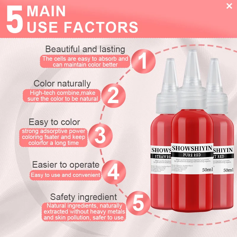 Wholesale Nude color 50ml PMU Lip Tint Tattoo Ink Perma Blend Pigment Pigmentos Permanent Makeup Pigments For Micropigmentation