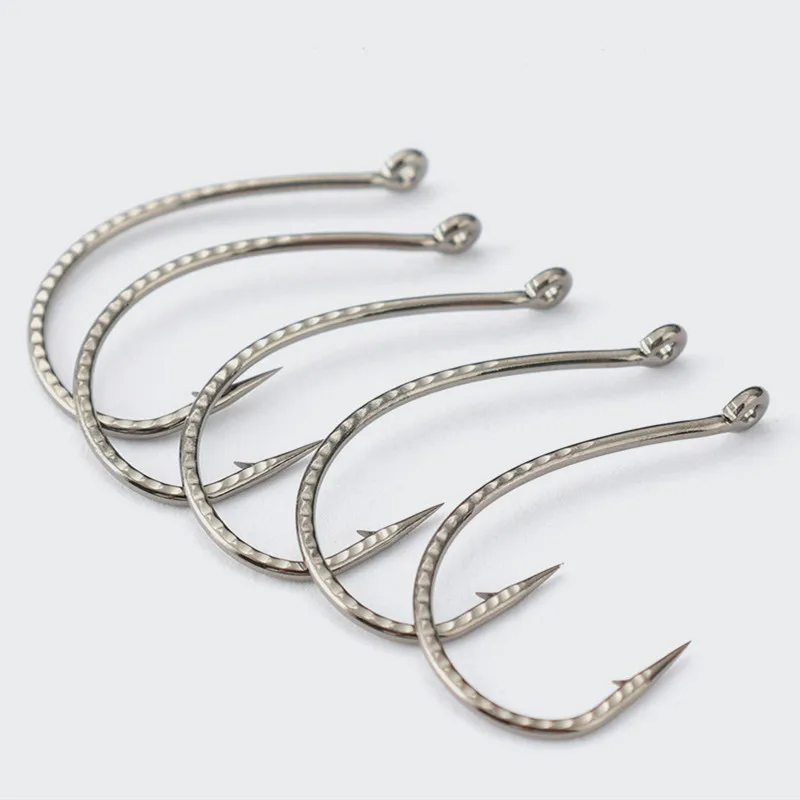 New design New pattern 20pcs Unique Super sharp barbed hooks Wacky barb loach soft worm sea fishing circle hooks