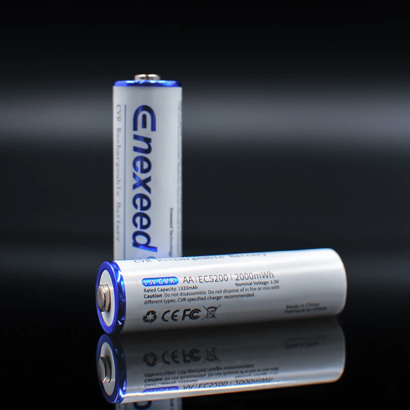 Large capacity aa direct charge lithium rechargeable battery 1.5v 3300mWh 2500mWh constant voltage output low self-discharge